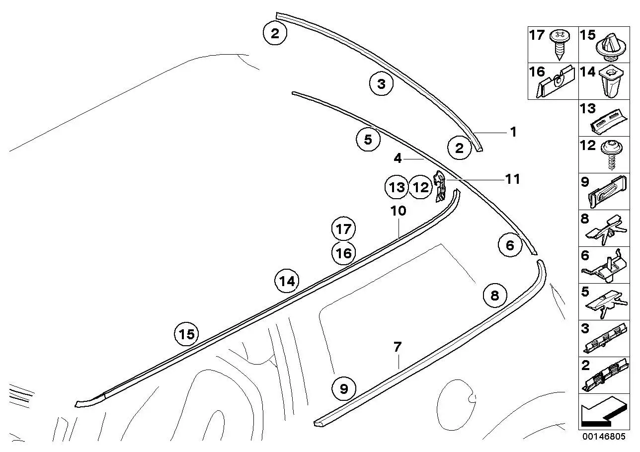 BMW Clip R50 R53 51137123354 - Bildposition 16