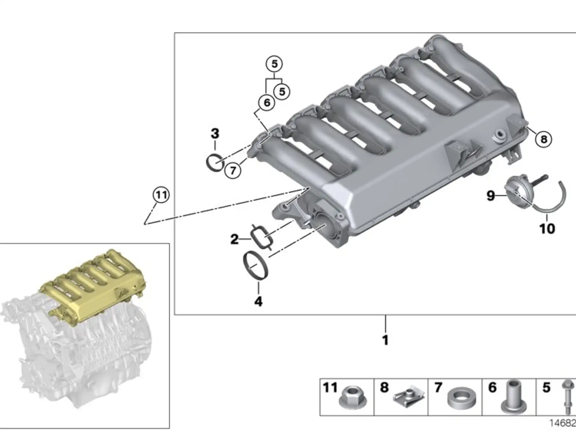 BMW Profildichtung E38 E39 E46 E53 E60 E61 E63 E64 E65 E66 E70 E71 E83 E87 E90 E91 E92 E93 11612246945