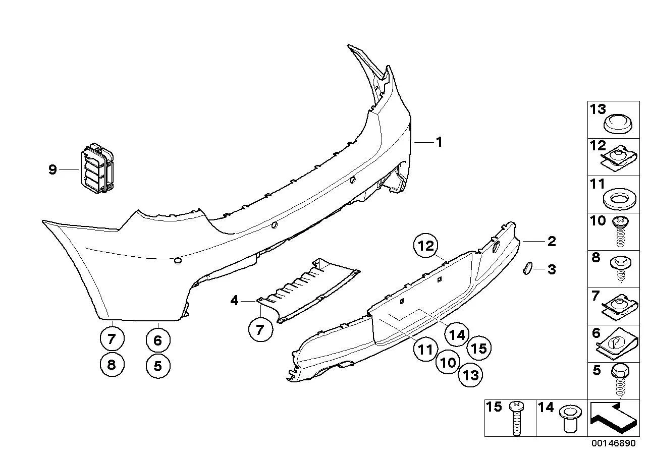 BMW Kreuzschlitzschraube für Kunststoff E39 E46 E65 E66 E70 E71 E72 E81 E82 E83 E84 E85 E86 E87 E88 E90 E91 F44 F97 G01 G14 G15 G16 R55 R56 R57 R58 R59 07146959895