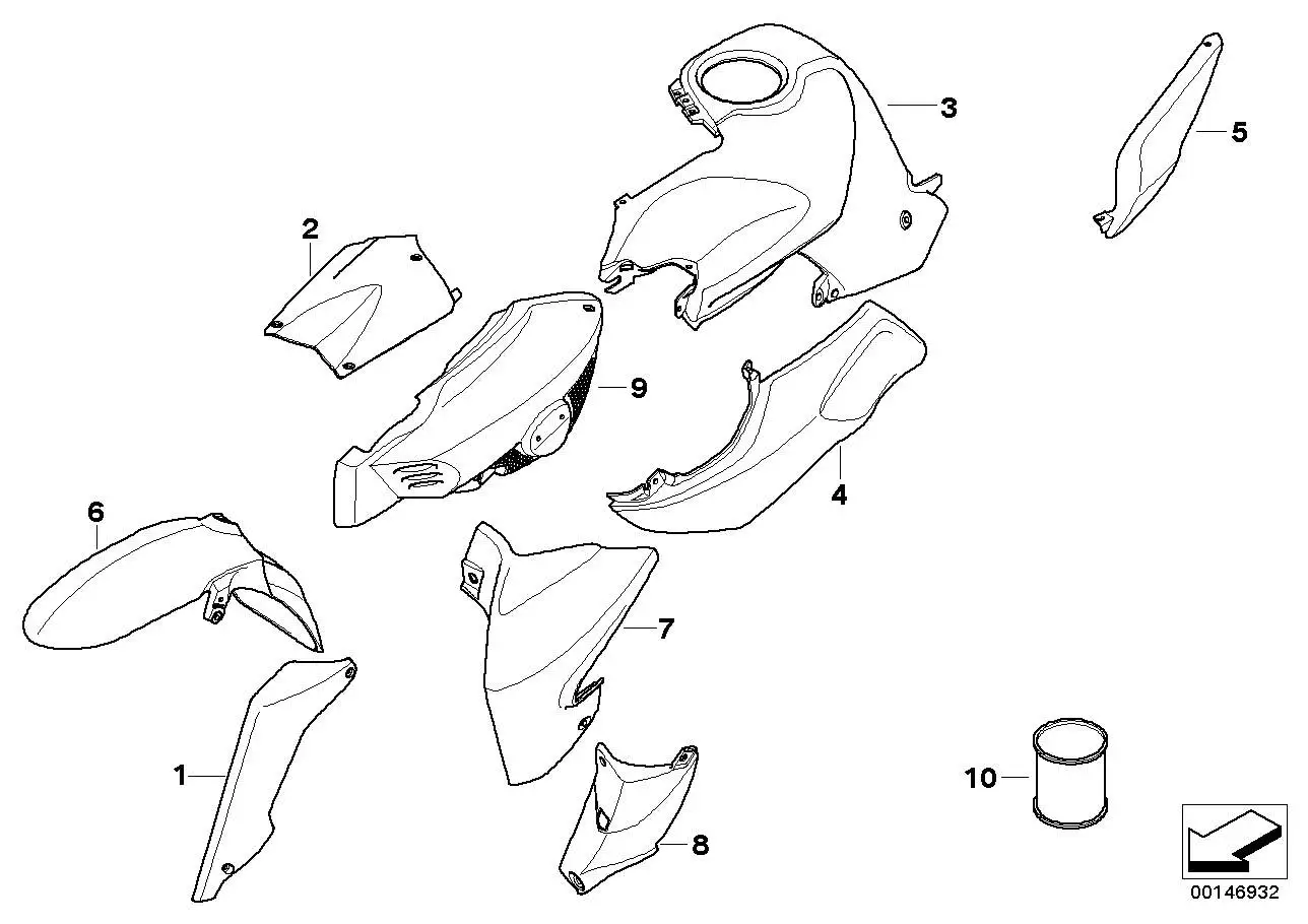 BMW Kühlerblende unten links K43 46637687421 - Bildposition 08