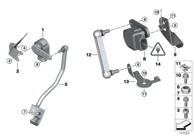 BMW Regelstange E84 37146791075 - X1 E84