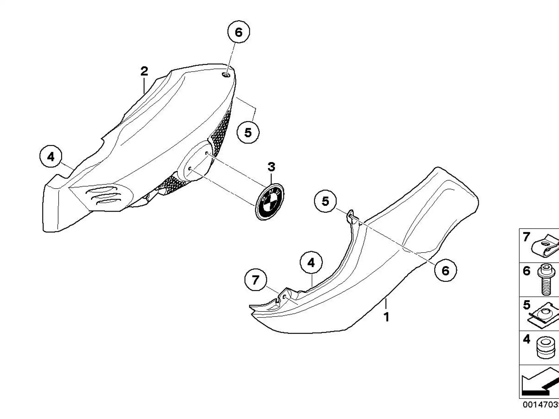BMW Abdeckung vorne rechts K43 46637686650