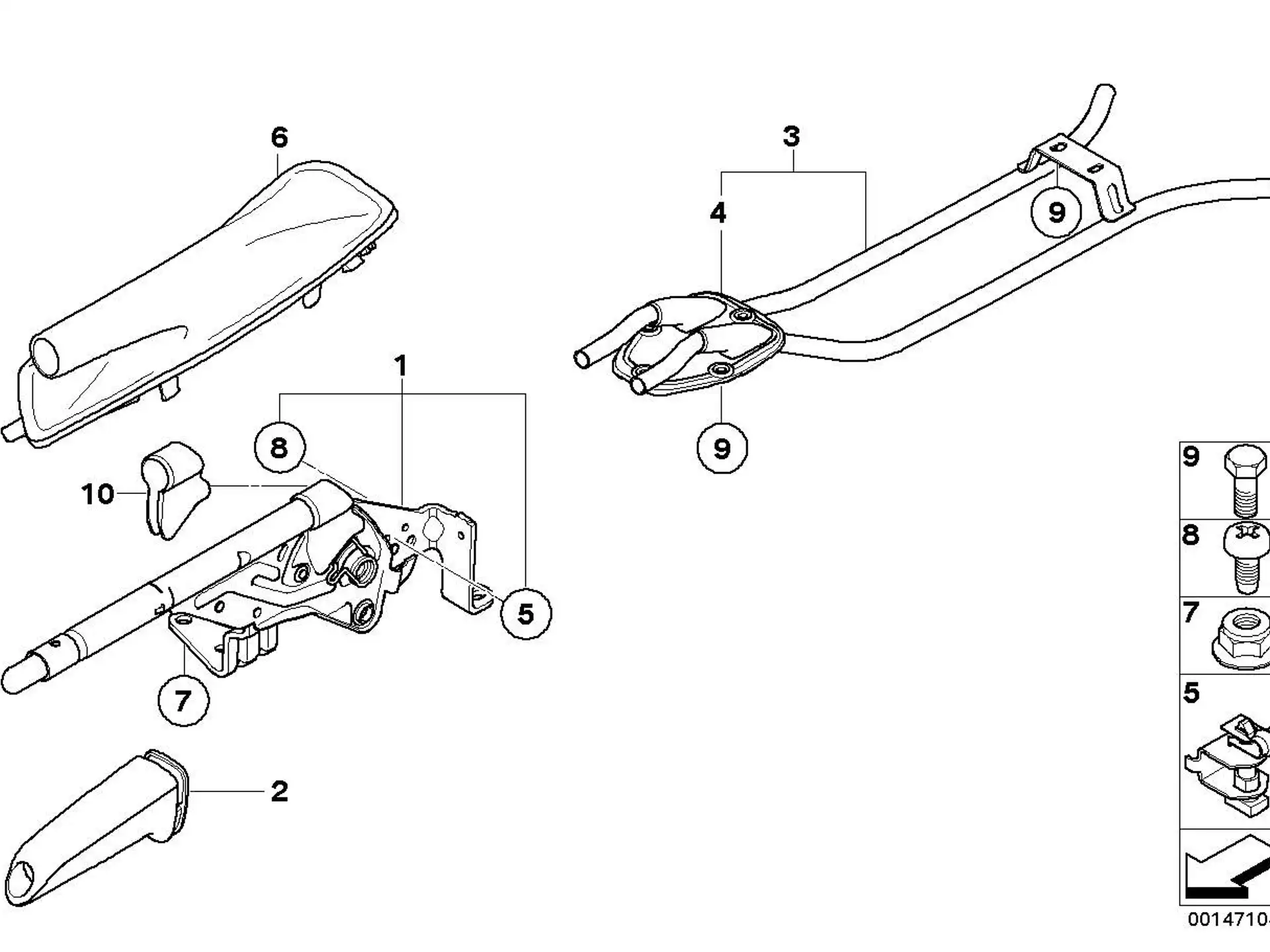 BMW Handbremshebelgriff E60 E61 E63 E64 E81 E82 E83 E84 E85 E86 E87 E88 E90 E91 E92 E93 34408036495