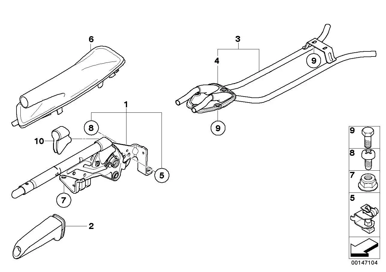 BMW Handbremshebelgriff E60 E61 E63 E64 E81 E82 E83 E84 E85 E86 E