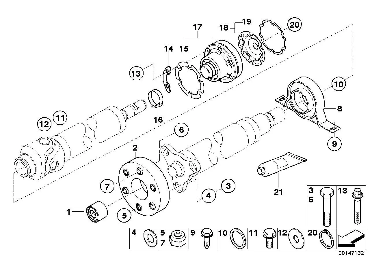 BMW Sechskantschraube E46 E60 E61 E63 E64 E82 E83 E85 E86 E90 E92