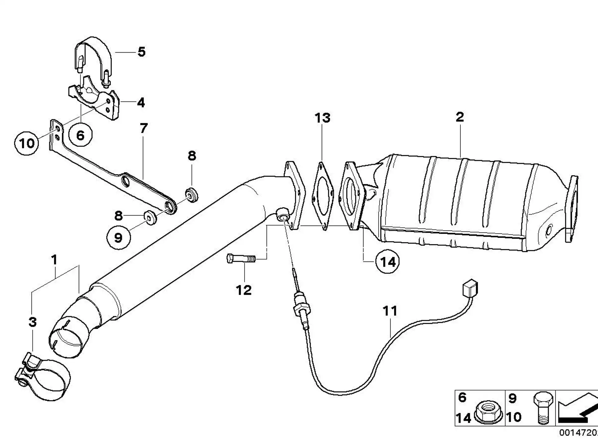 BMW Dichtung E53 E60 E61 E65 E66 E83 18307789904