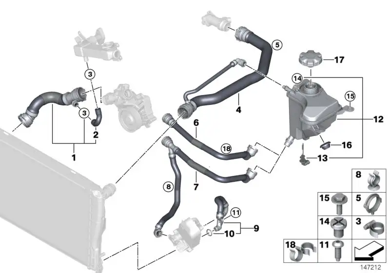 BMW Ausgleichsbehälter E81 E82 E84 E87 E88 E90 E91 E92 E93 171385