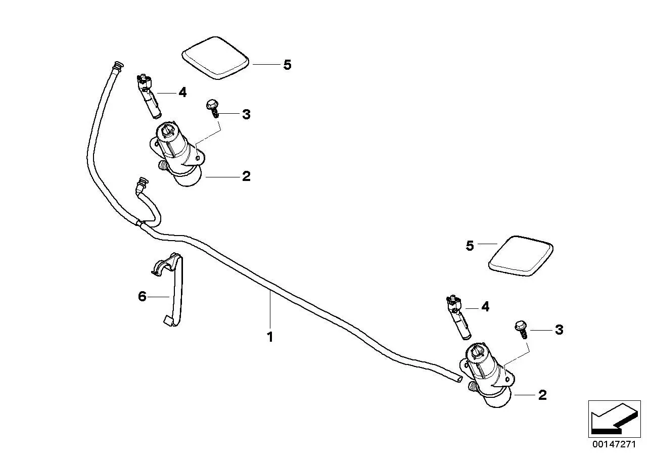 BMW Düsenkopf rechts E83 61673414962 - X3 E83