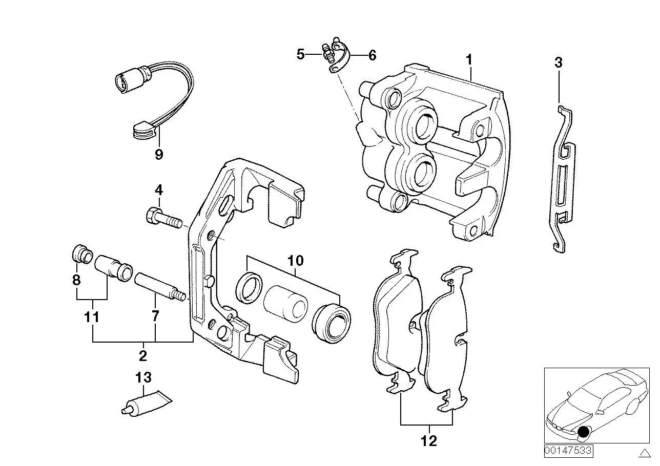 BMW Bremsbelagfühler E38 34351165729