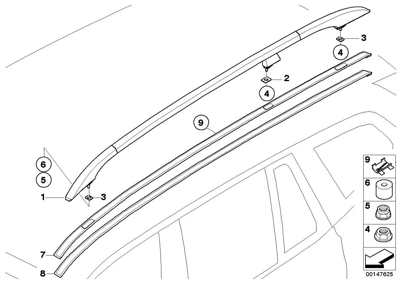 BMW Sechskantmutter selbstsichernd E83 51133413406 - Bildposition