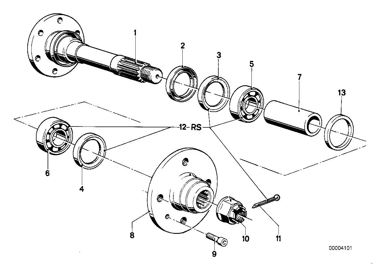 BMW Rillenkugellager E12 E21 E23 E24 R25 R26 R27 33411122131