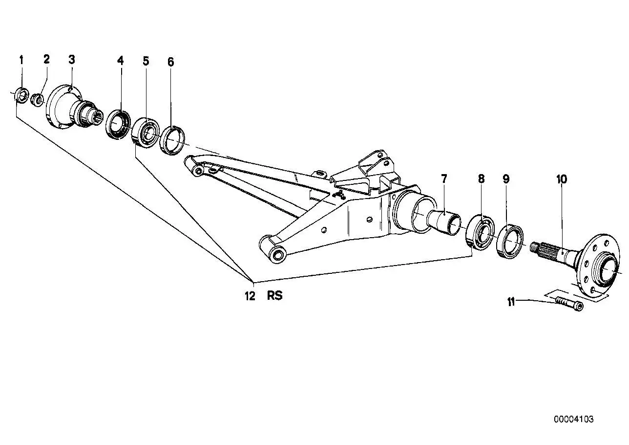BMW Hinterachswelle E23 E24 33411123710