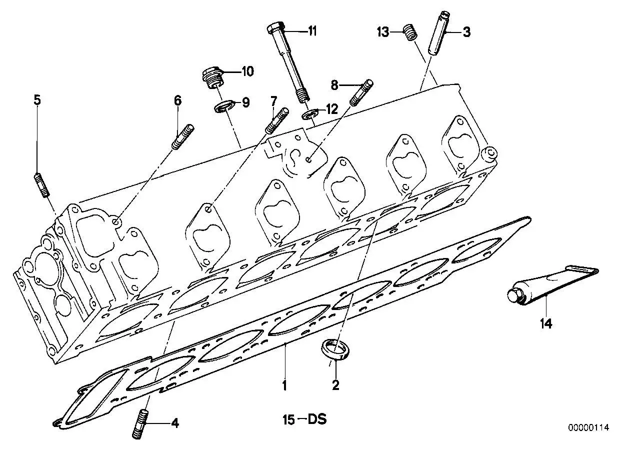 BMW Zylinderkopfdichtung E23 E24 E28 E32 E34 11121730226 - 5er E2