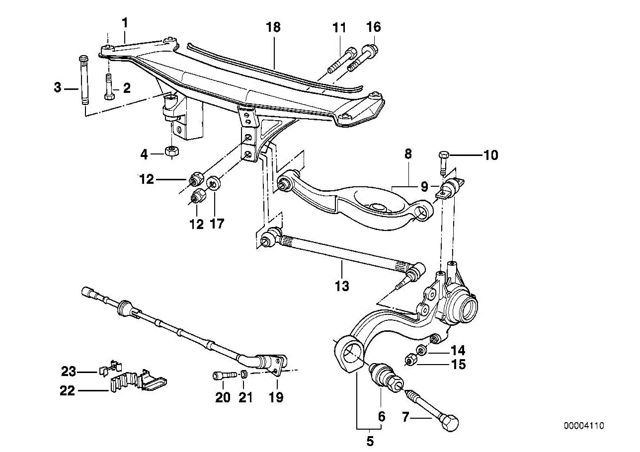 BMW Längslenker links 33321135683