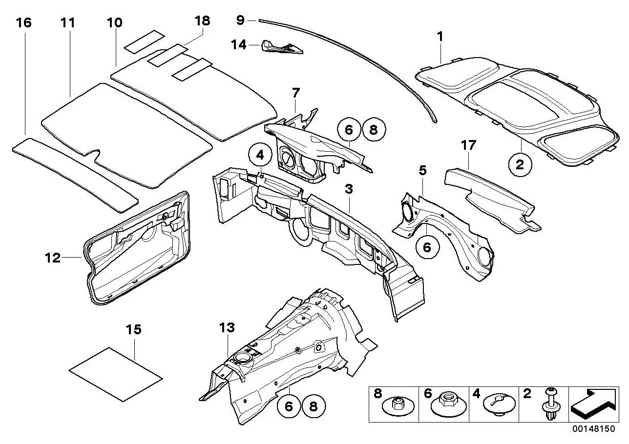 BMW Schallisolierung Tür vorne links E60 E61 51487173981