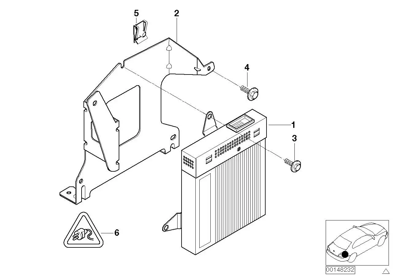 BMW Halter Verstärker Hifi-System E46 65128370926