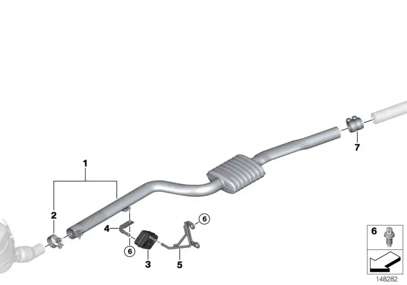 BMW Vorschalldämpfer E90 E91 E92 E93 18307807707