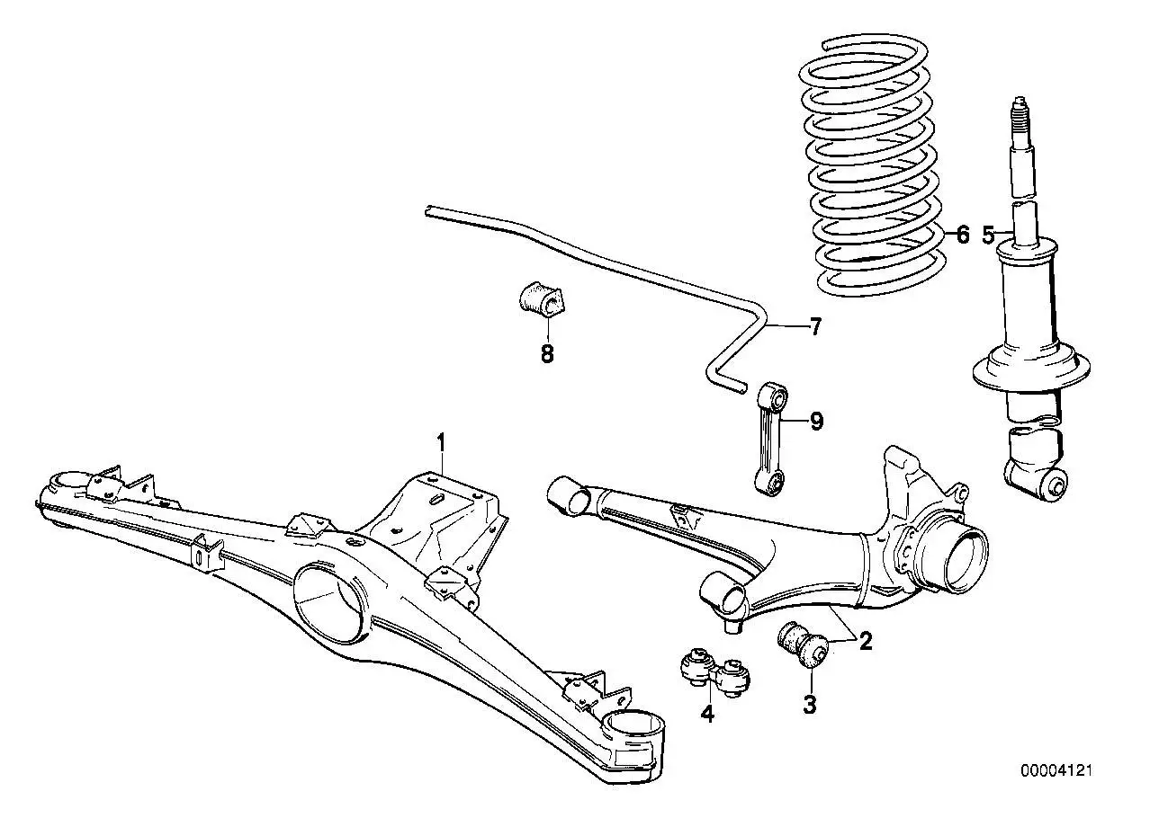 BMW Gummilager exzentrisch E23 E24 E28 E32 E34 33321126356