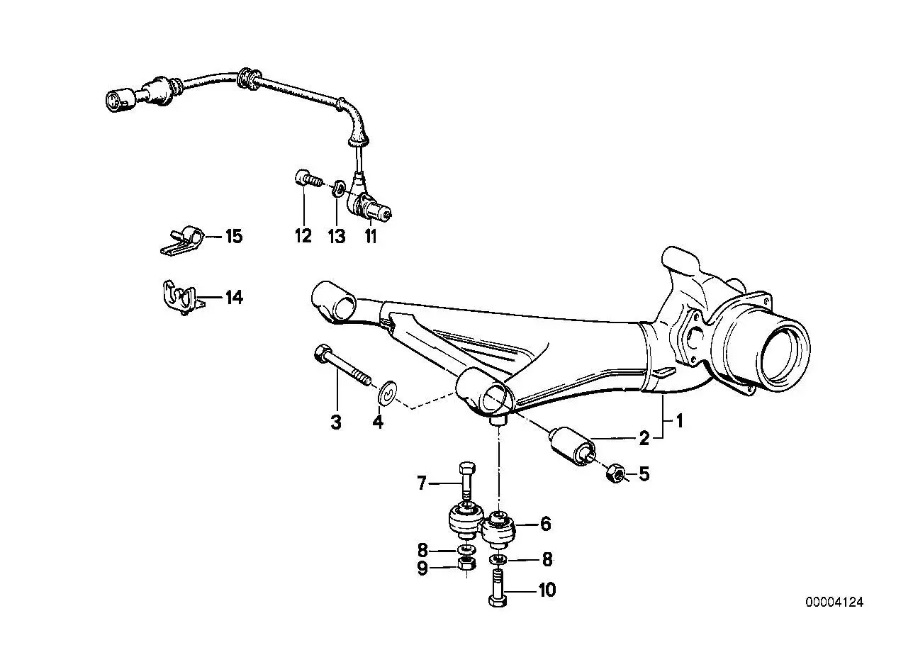 BMW Längslenker links E32 E34 33321137837