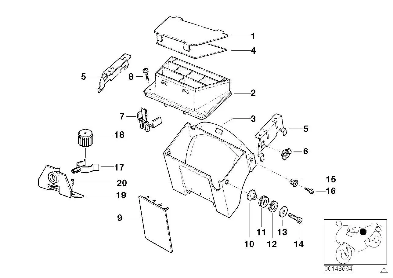 BMW Kabelwanne R21 R21A R22 R28 61132306222