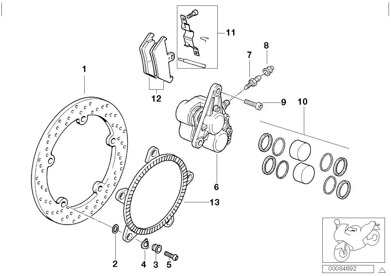 BMW Bremsscheibe K41 R22 34112338232