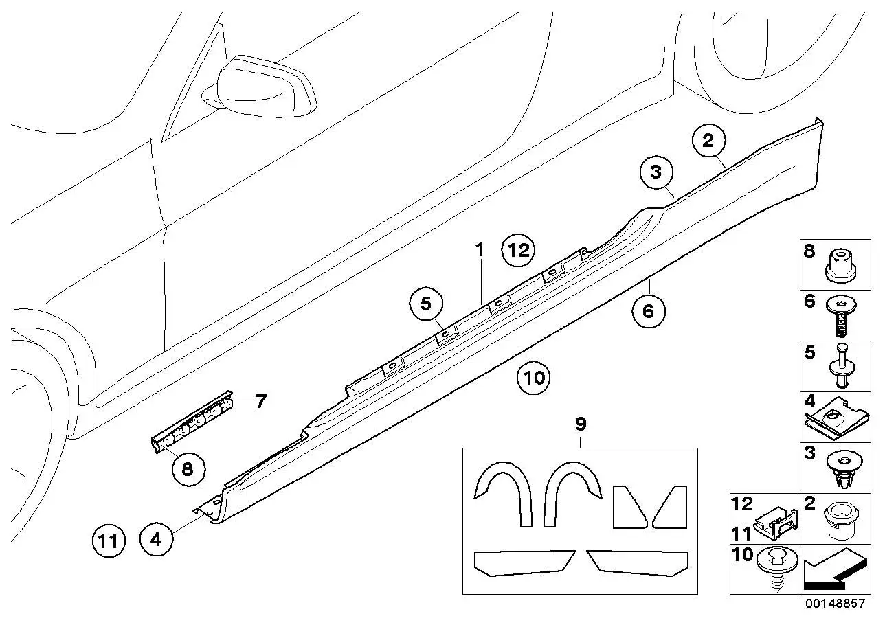 BMW Satz Folien E63 E64 51777144864 - 6er E63, 6er E64