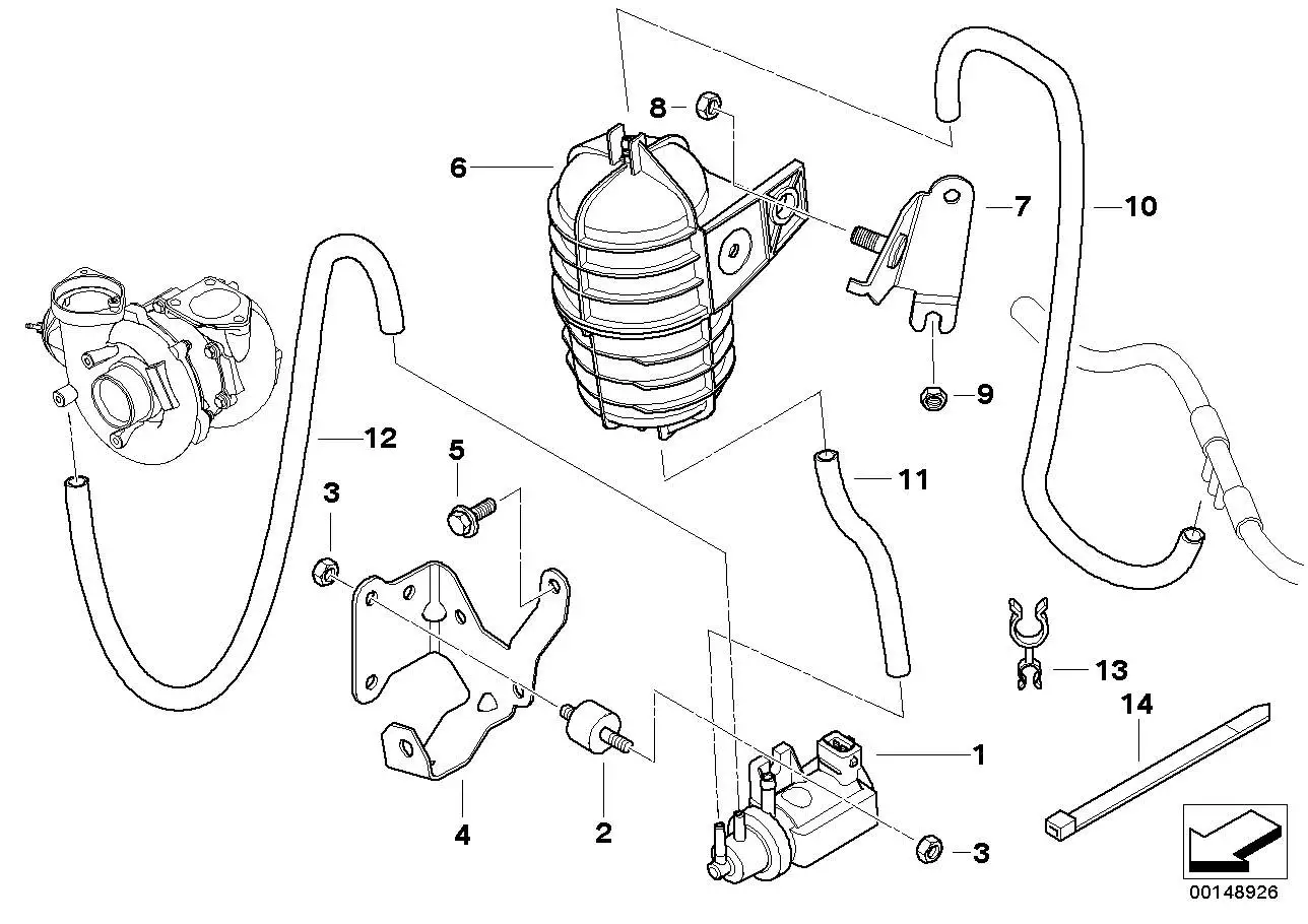 BMW Gummilager E38 E39 E46 E53 E65 E83 11652247721 - Bildposition