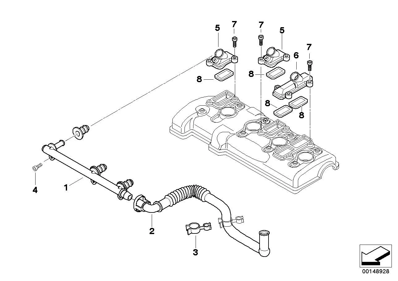 BMW Sekundärluftleitung K40 K43 K44 11717672790