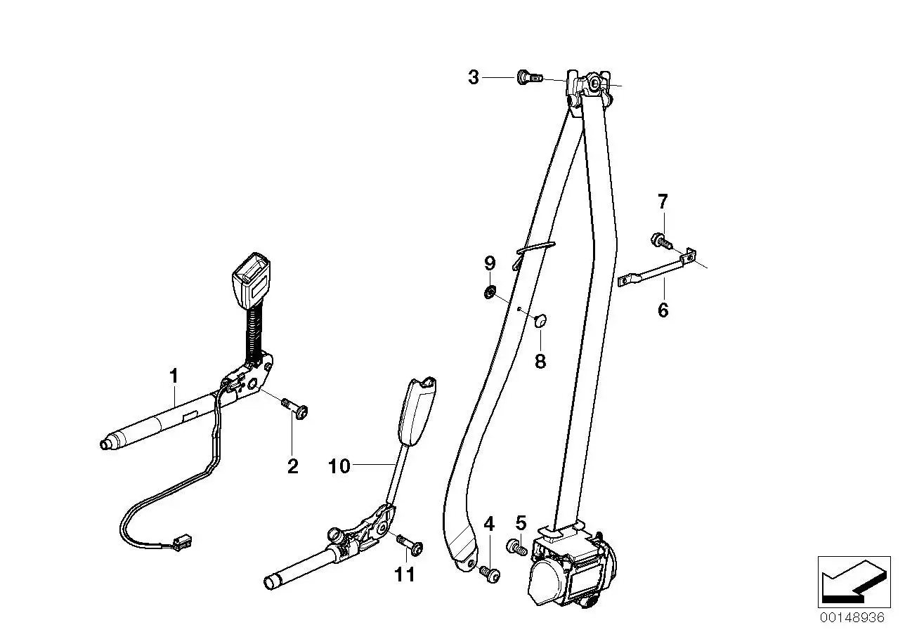 BMW Endbeschlagstrammer links E60 E61 72119117237