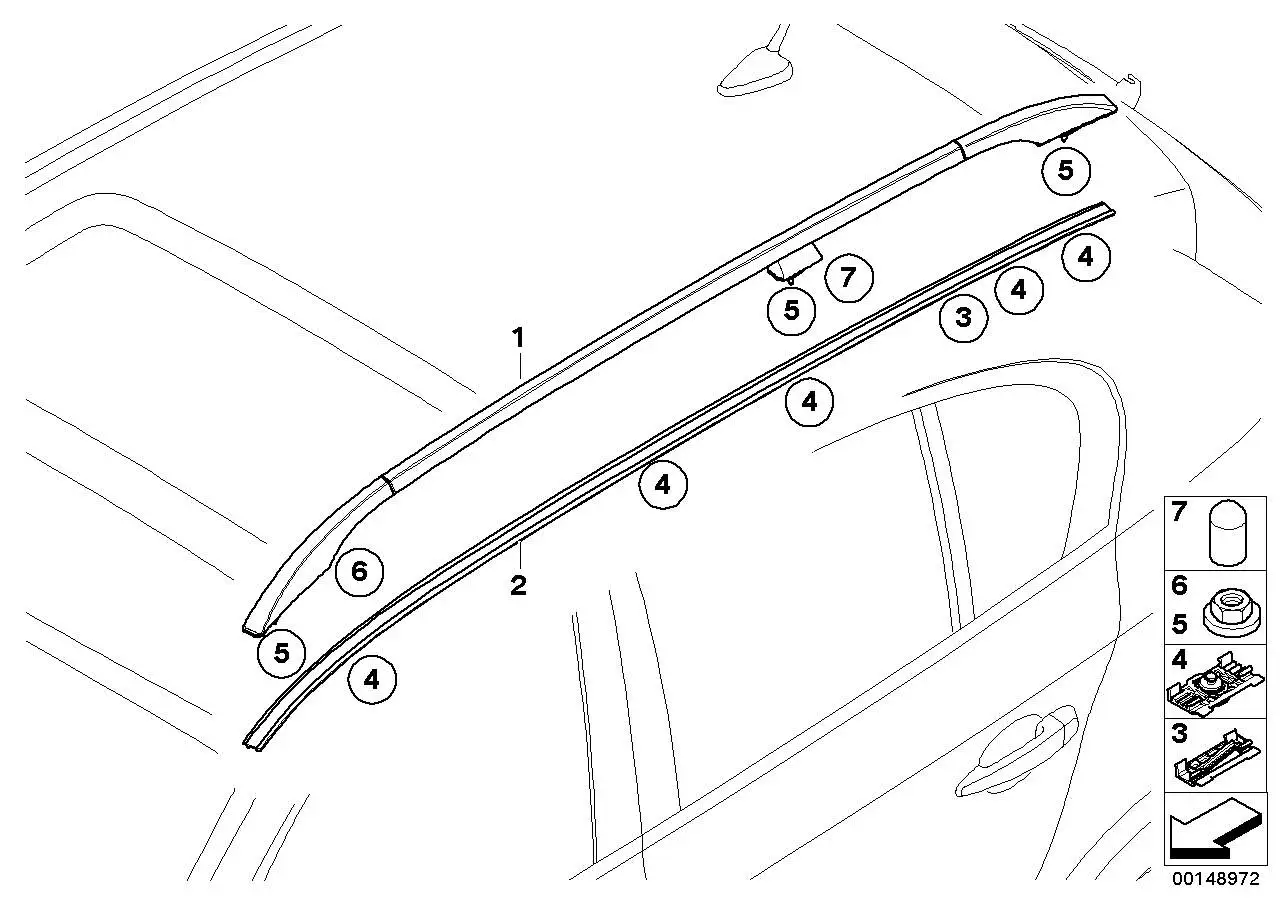 BMW Sechskantmutter mit Scheibe E61 F87N 07146965084 - 5er E61 To