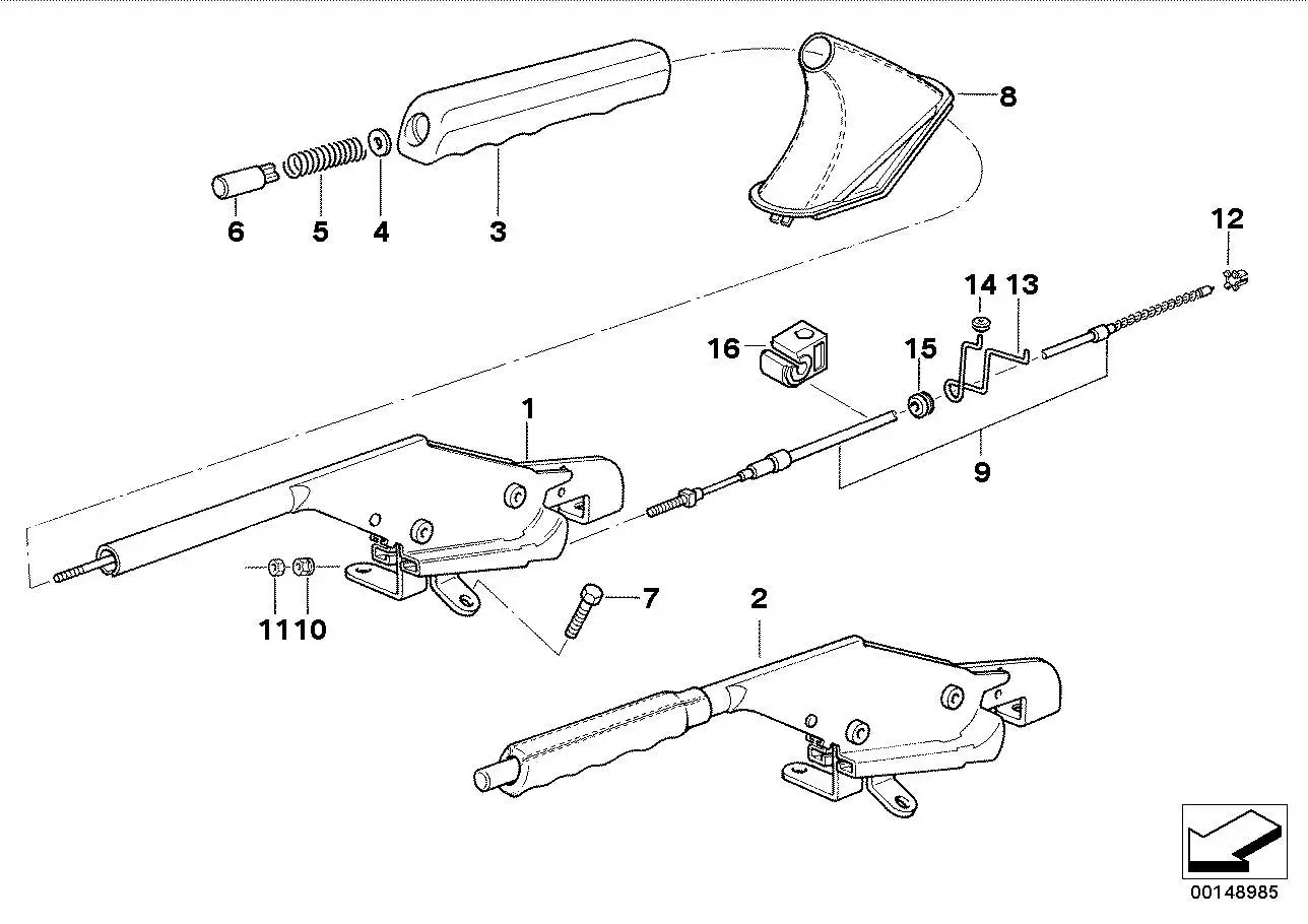 BMW Sechskantmutter E23 E31 E36 E52 E53 34411151209 - Z3, 5er, 7e