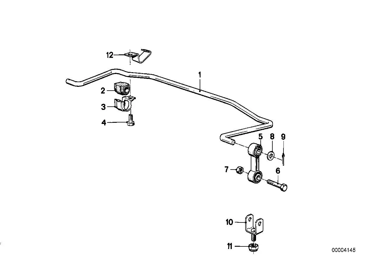 BMW Stabilisator E30 33551136677 - Bildposition 01