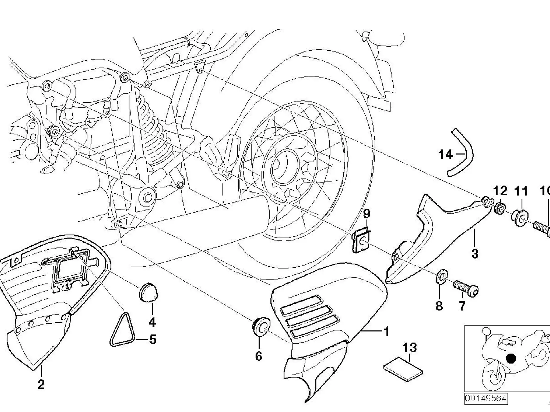 BMW Linsenschraube mit Unterlegscheibe K30 46632308633