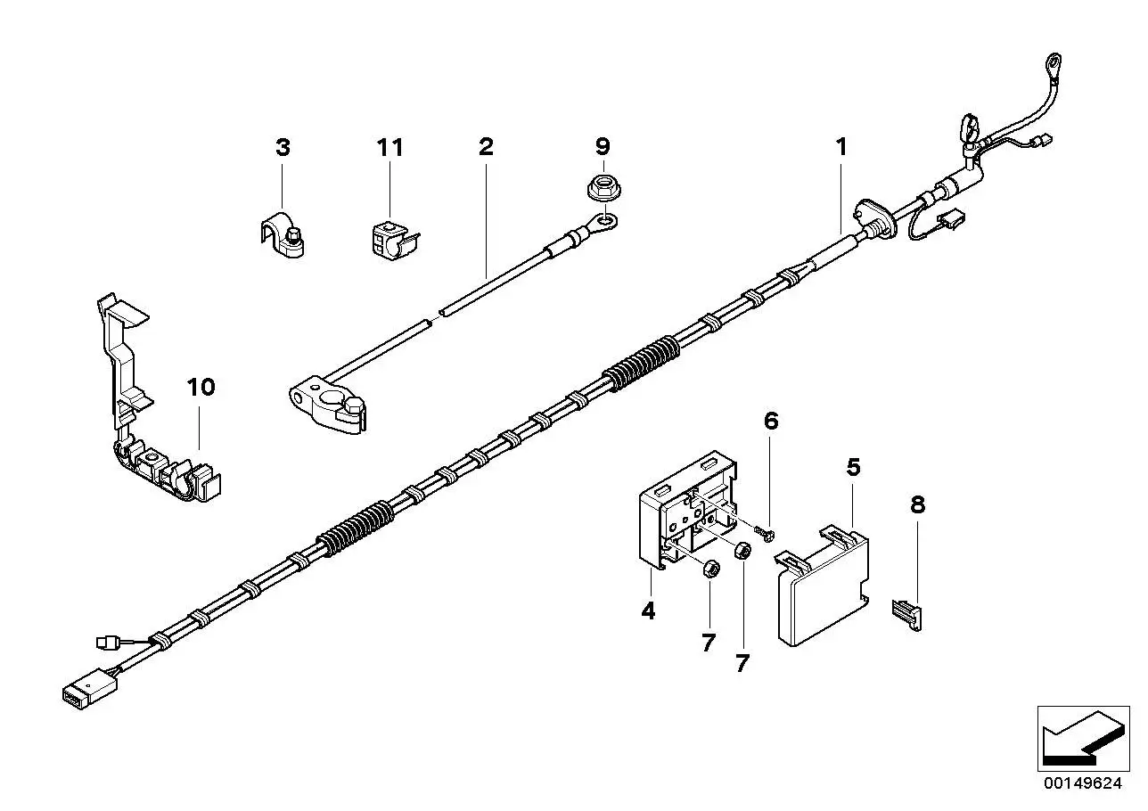 BMW Batteriekabel plus 61126935667 - Bildposition 01