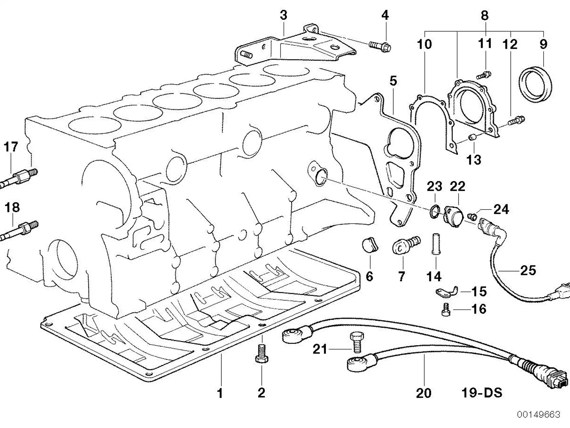 BMW Satz Abschlussdeckel E36 E38 E39 E46 E53 E60 E61 E65 E66 E83 E85 11141438274
