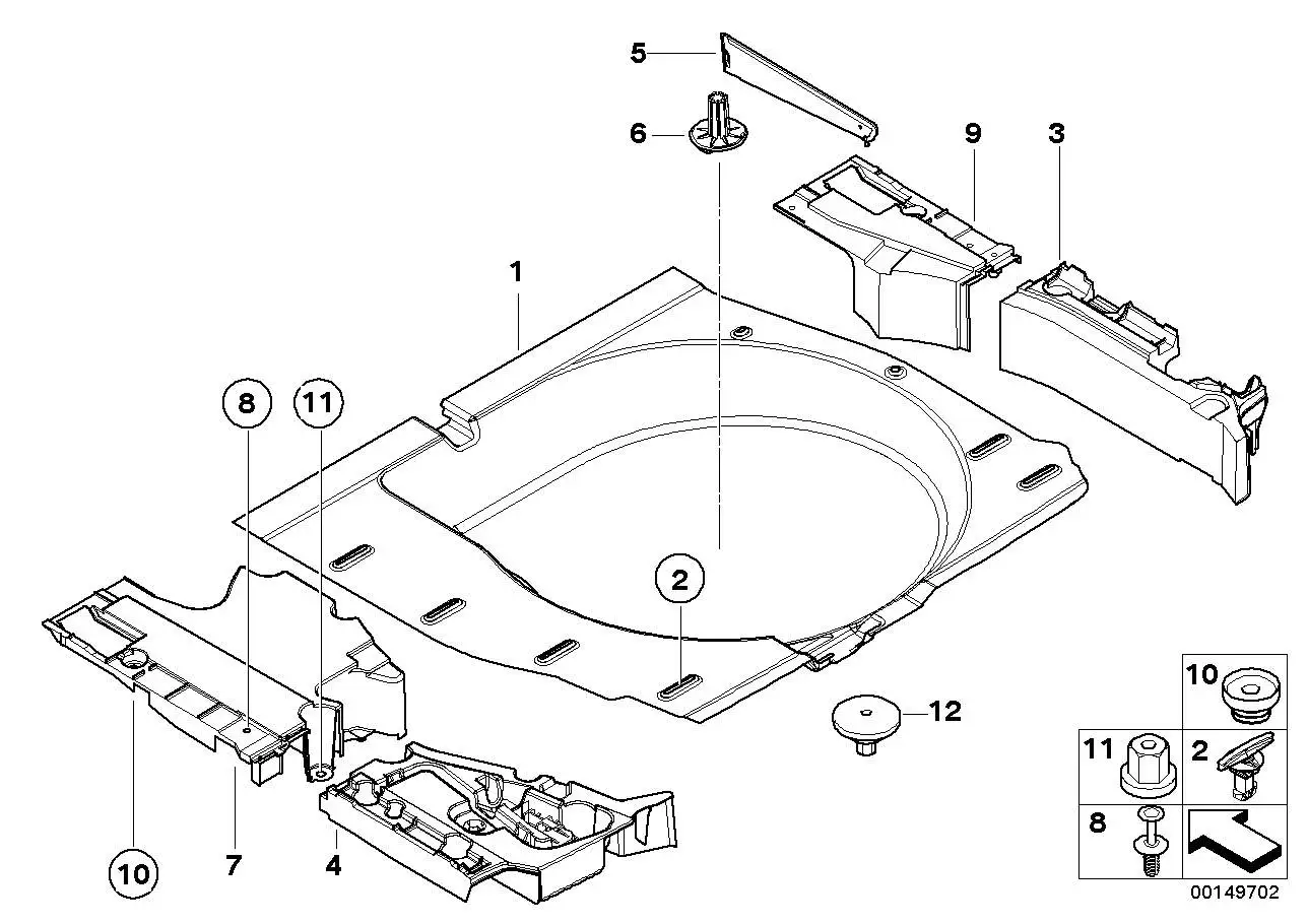 BMW Trennplatte Gepäckraummulde E39 51478208731 - Bildposition 05