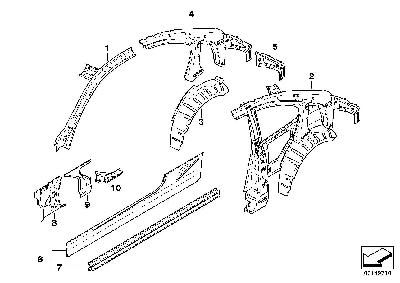 BMW Zugband C-Säule links E90 E92 41217144957 - Bildposition 05