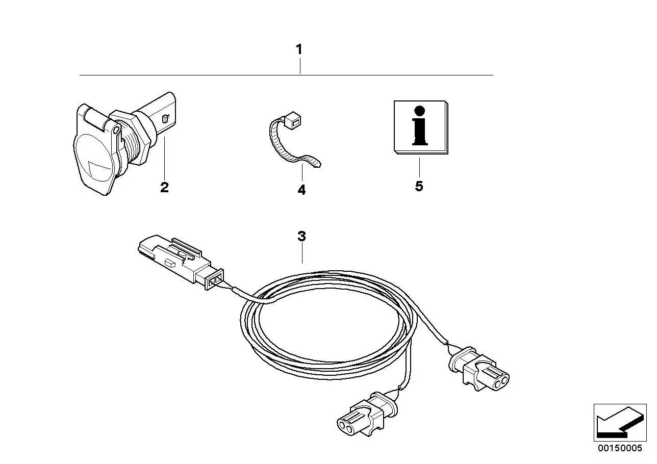 BMW Anschlusskabel Steckdose K44 K48 61127698475 - K44, K48 /