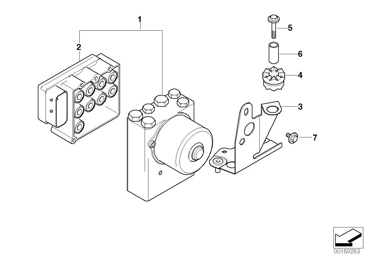 BMW Halter Hydroaggregat E39 34501165567 - Bildposition 03