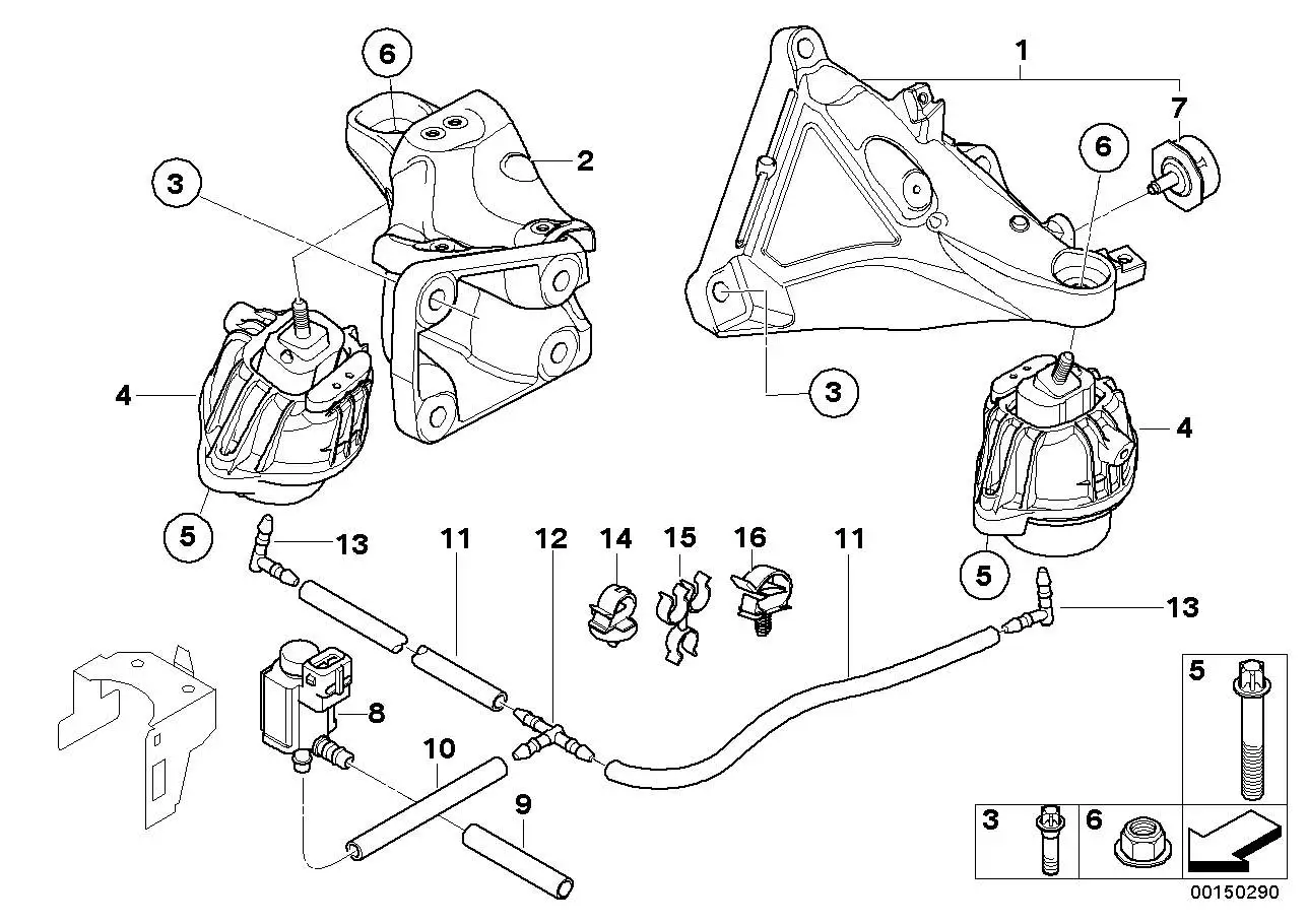 BMW Motorlager E90 E91 E92 22116760332 - 3er