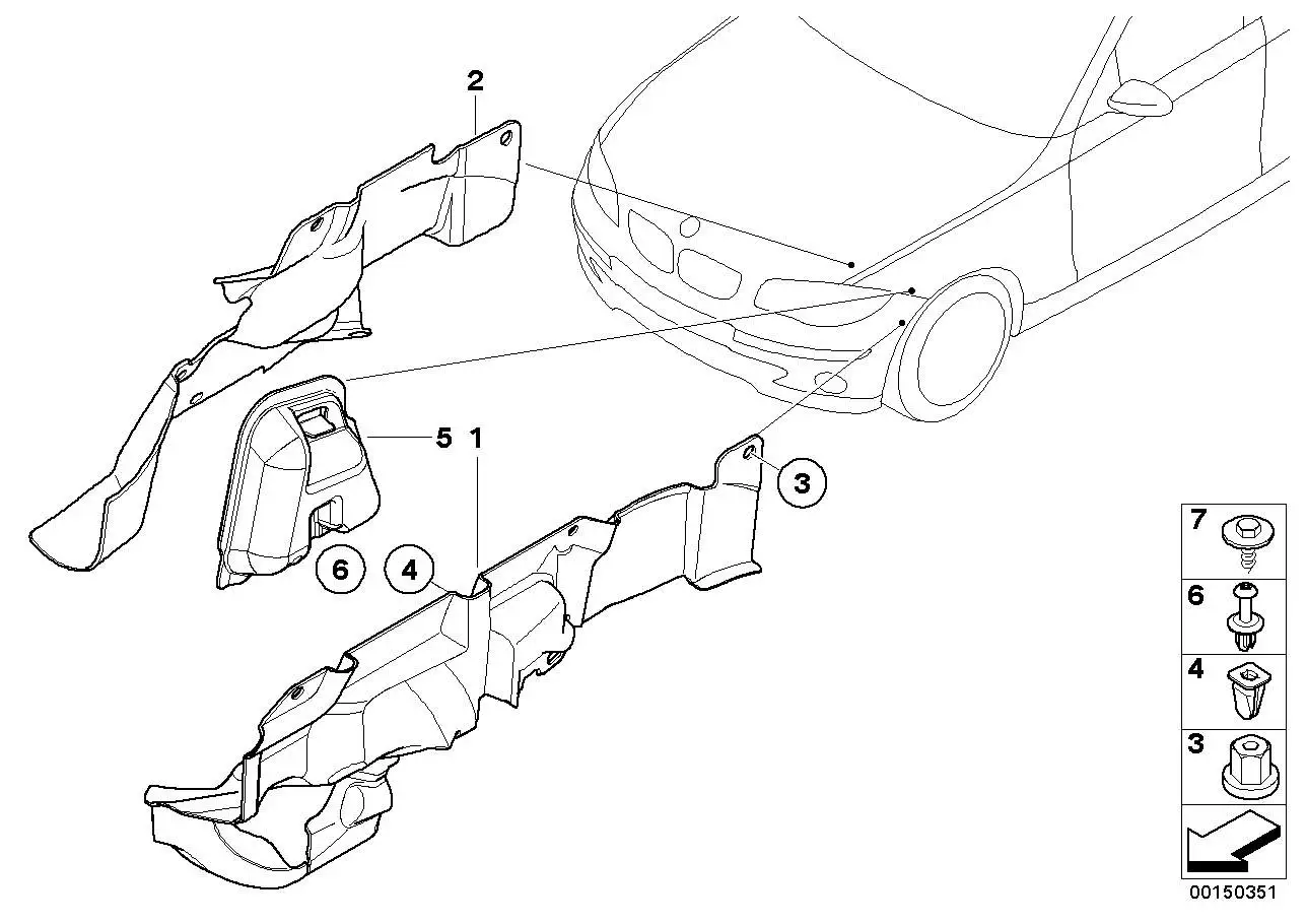BMW Dieselkapselung vorne links E81 E82 E84 E87 E88 E90 E91 E92 E