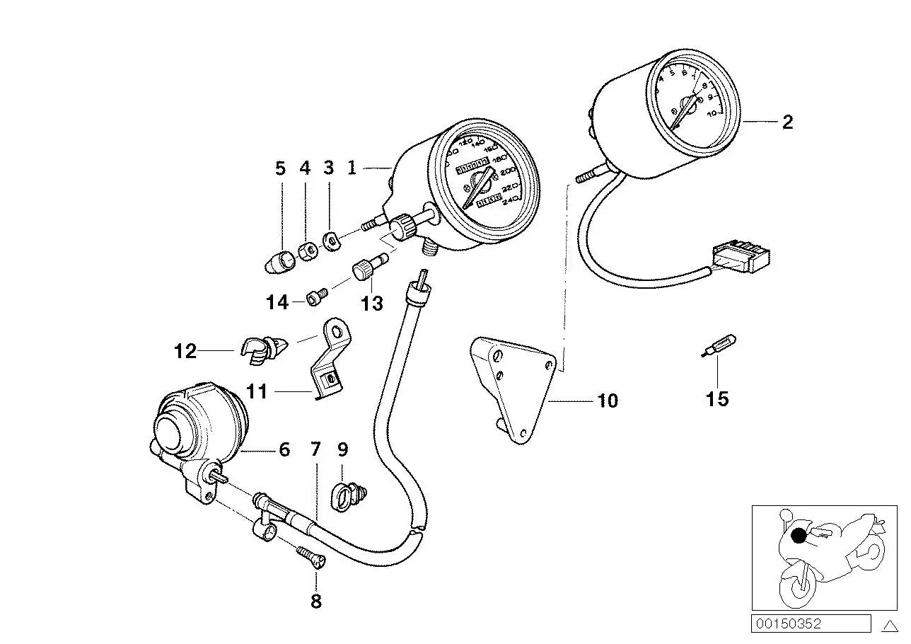 BMW Tachowelle R21 R21A 62122306296