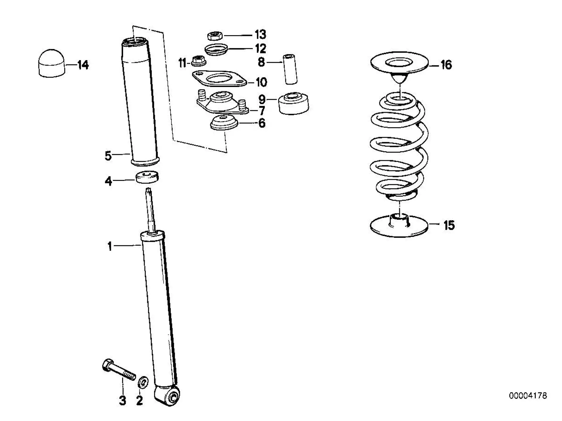 BMW Federunterlage oben E30 E36 33531128610