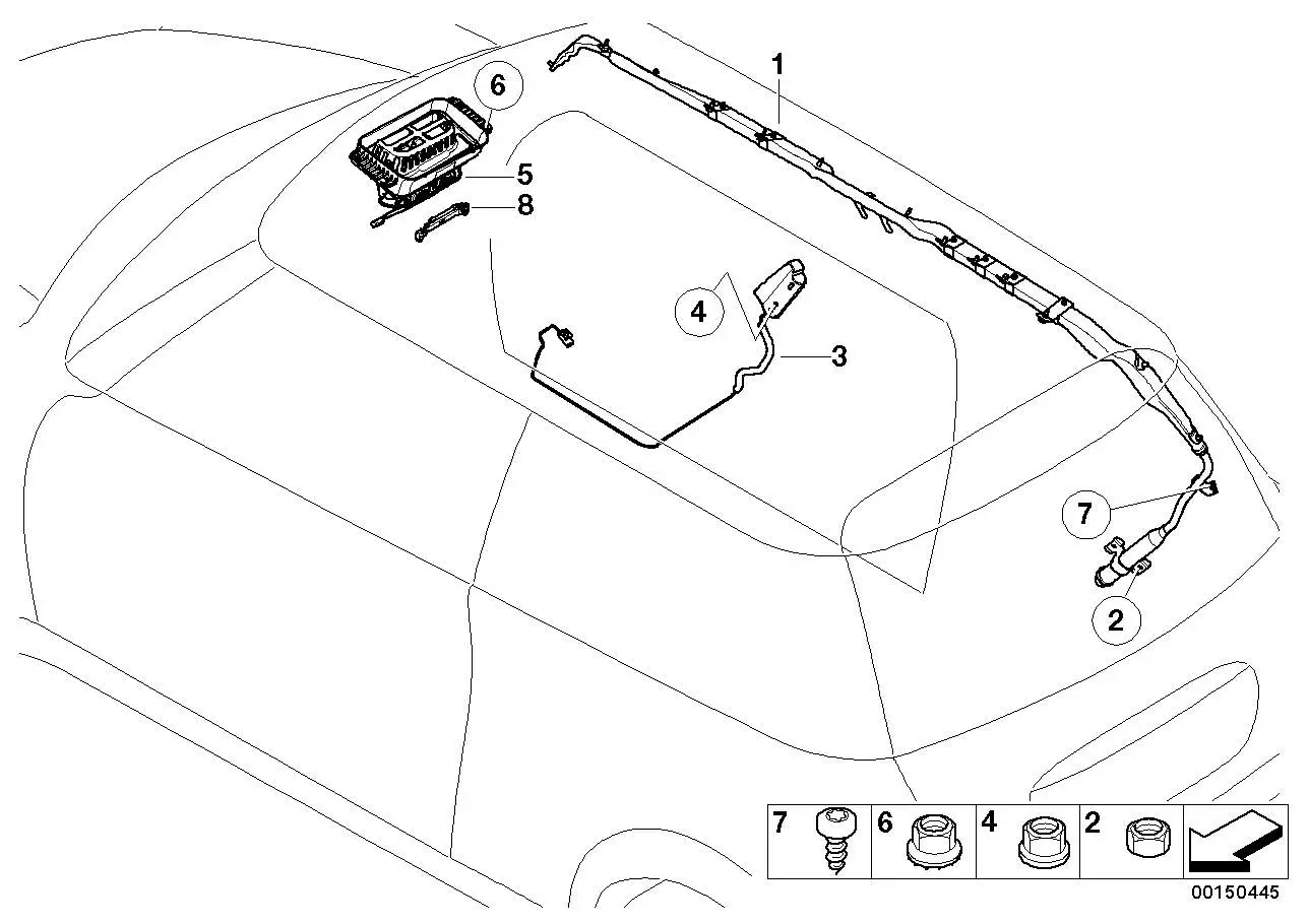 BMW Airbageinheit Beifahrerseite R50 R53 72127056934