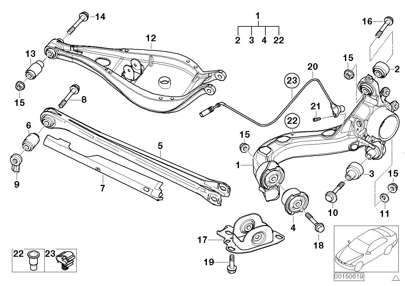 BMW Impulsgeber ABS hinten E85 E86 34526757281