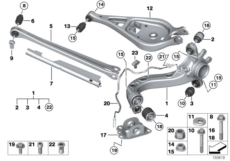 BMW Längslenker rechts E85 E86 33326774776 - Bildposition 01