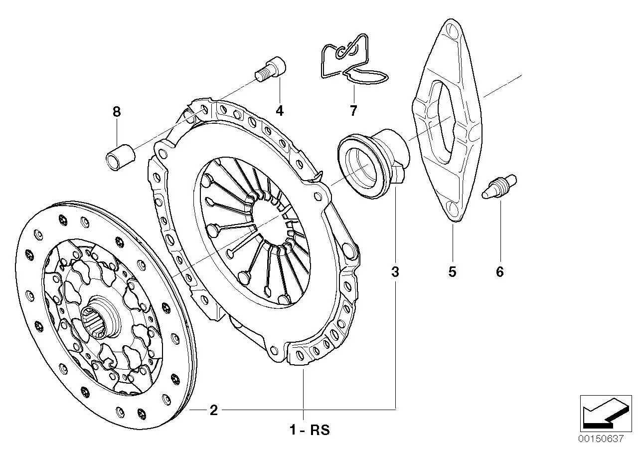 BMW Kupplungsscheibe E32 E34 E38 E39 21210415934
