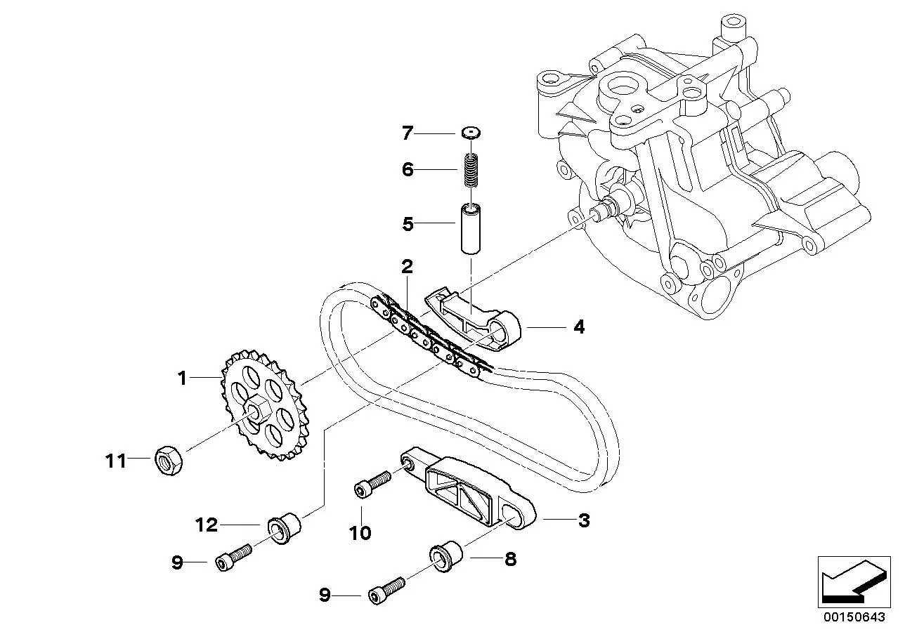 BMW Kette E60 E61 E63 E64 11417834264