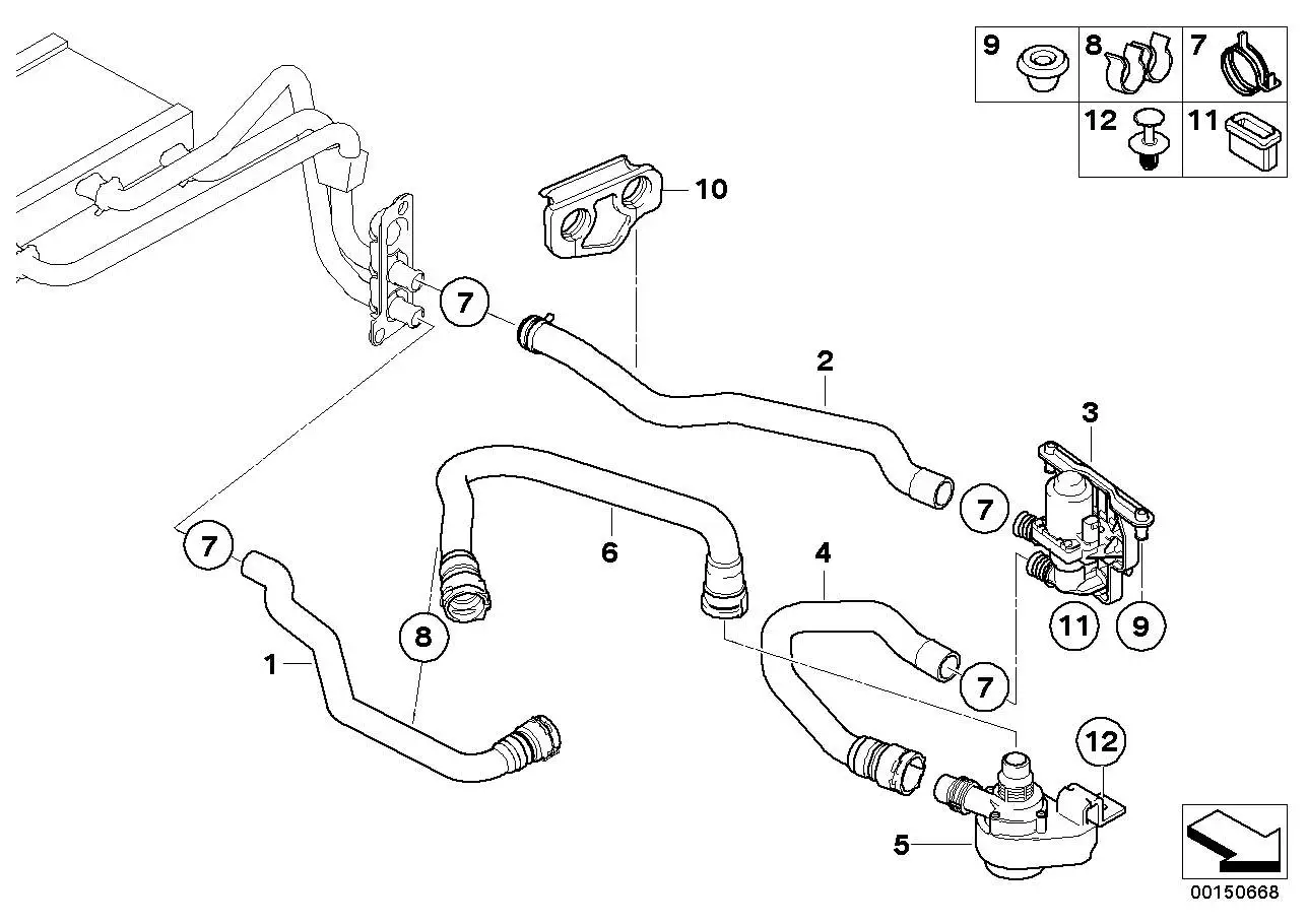 BMW Wasserventil E53 E60 E61 E63 64118379921