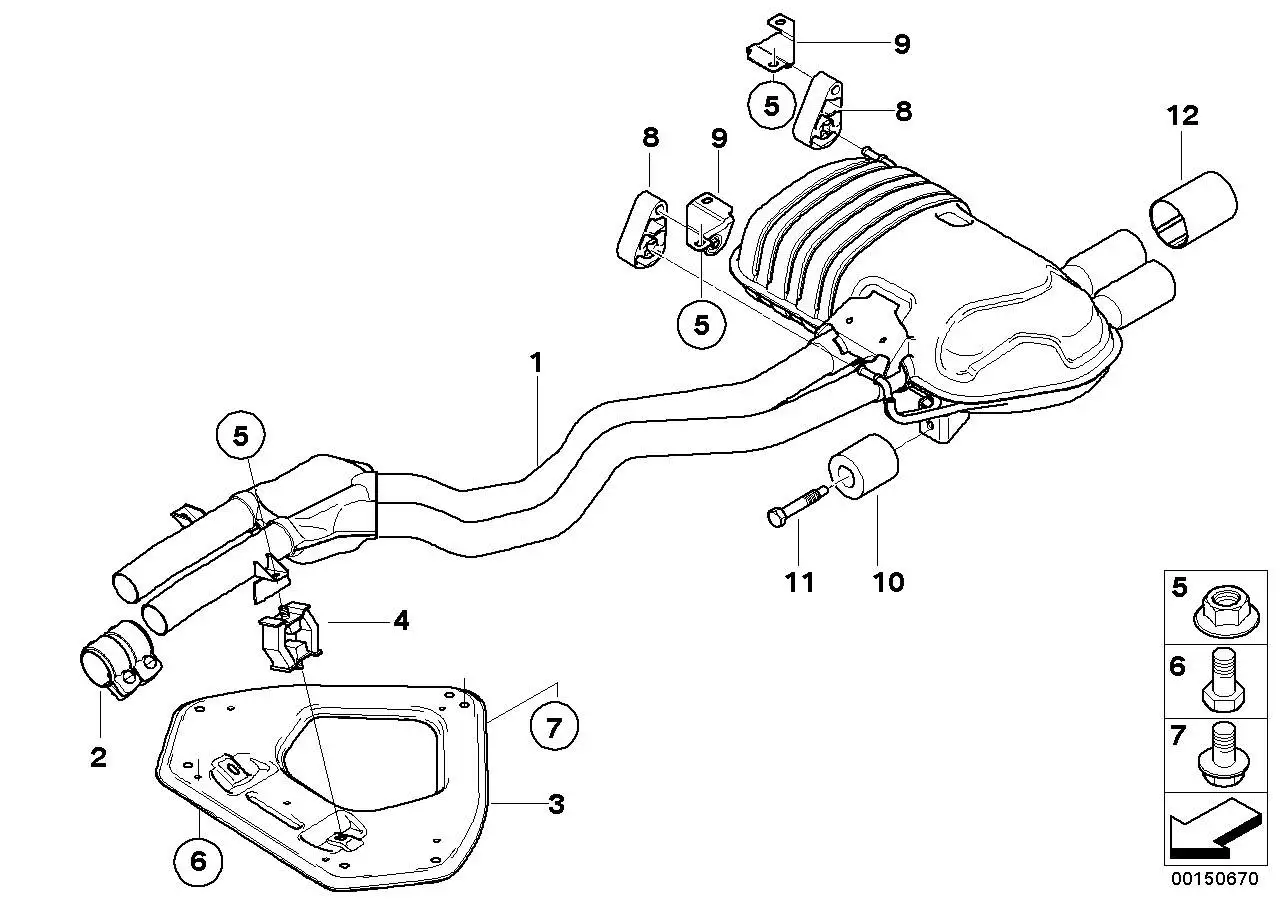 BMW Endrohrblende Chrom E85 E86 18307551507 - Z4 E85, Z4 E86